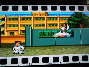 In Story Mode, a UFO attacks you with a dodge ball, and...well, that's it...game on. Who needs a detailed plot? 