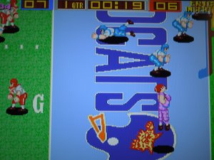 The ability to press a 'jump' button makes Tecmo Bowl Arcade a blast - and makes for some spectacular catches.