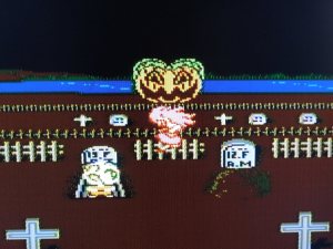 The Pumpkin King steals your girlfriend, Jennifer, from the graveyard where you have, evidently, just been brought back to life. 