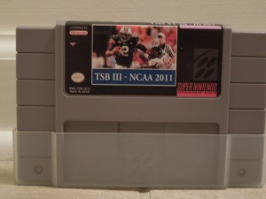 Finally, a college Tecmo Bowl on a SNES cartridge!