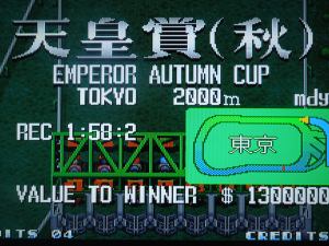 Each track has its own distinct length and payout for finishing 1st.