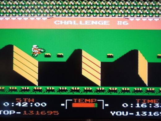 You'll have to beat the Challenge course to qualify for the Excitebike course against other bikers.