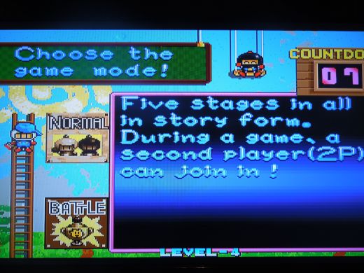 Two different modes, Normal and Battle, are available for play.