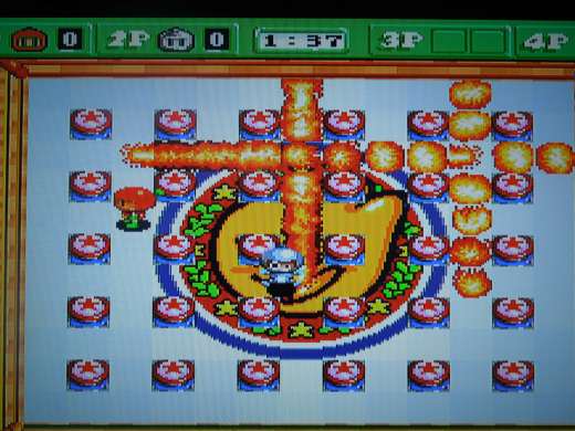 In Battle Mode, 2 human players can fight it out in a 'First to 2 wins' match - no CPU opponents appear if two human players are playing in Battle Mode. 