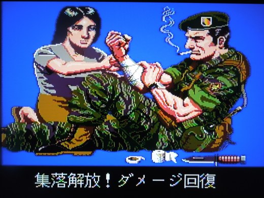 Cut-scenes advance the story between missions, although the text is in Japanese.