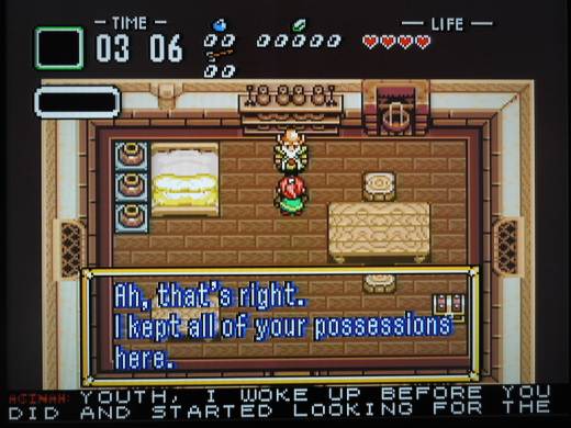 The story begins with the Youth and Aginah the Wise Man waking up in the home of Link.