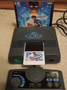 The hu-card for this game is slightly bigger than most PC Engine games. 